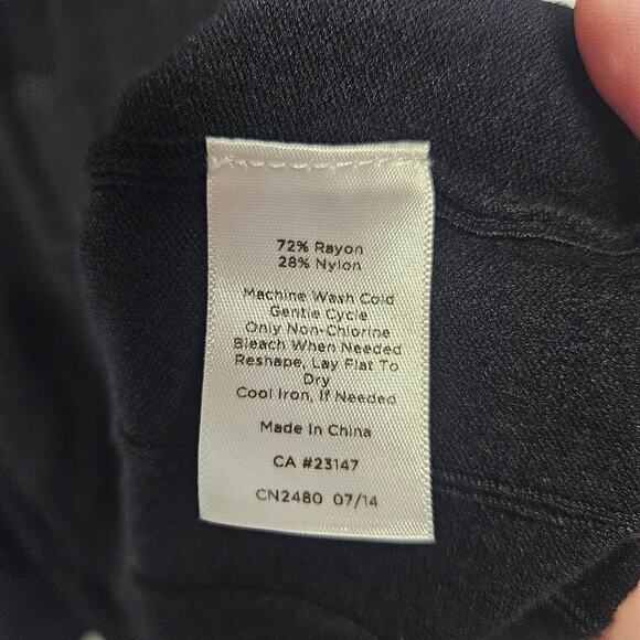 Talbots Black Knit Drop Waist Pleated 3/4 Sleeve Midi Dress - Picture 5 of 8